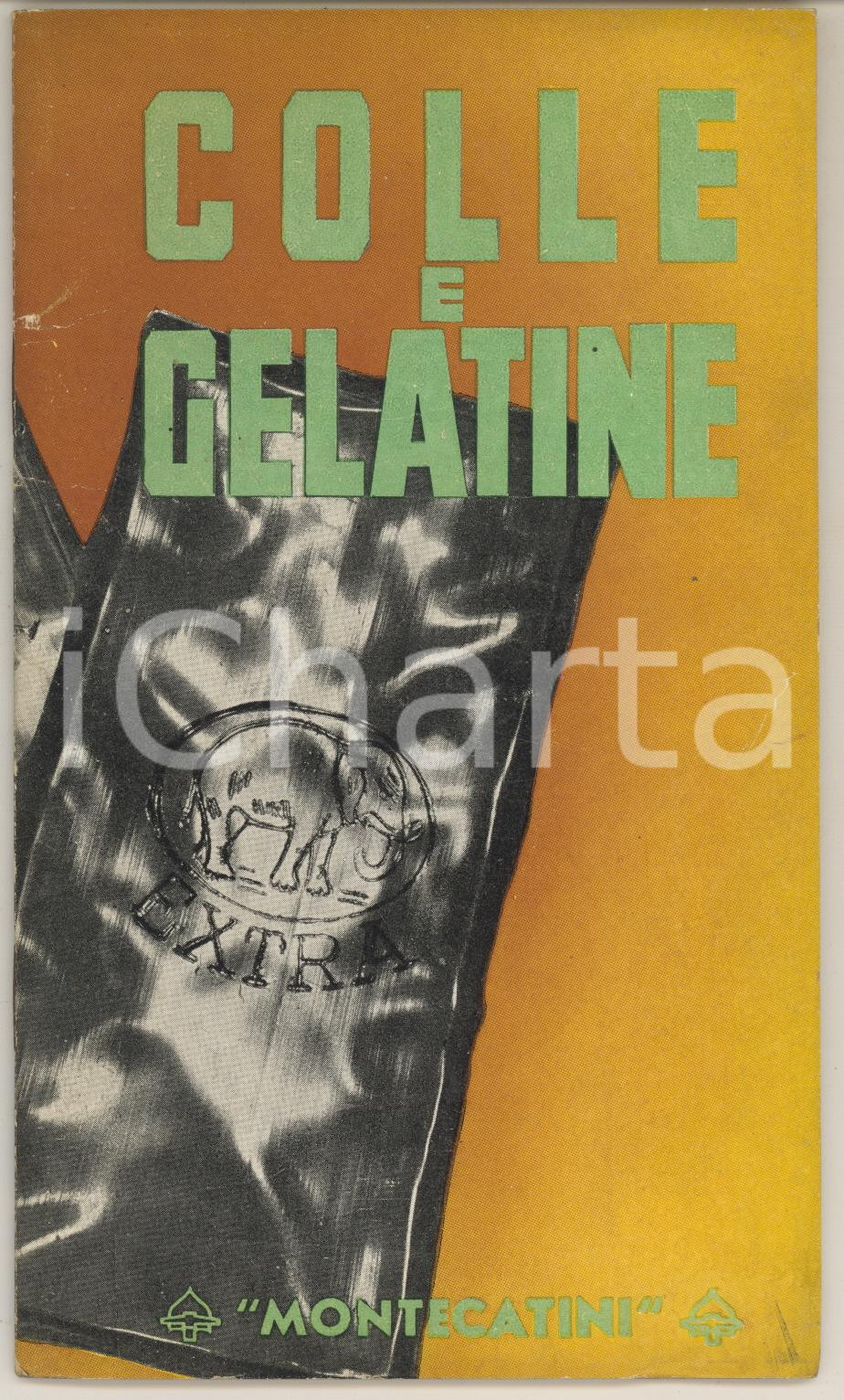 Libro, pubblicazione d epoca 1935 ca MILANO SocietÃ  MONTECATINI Colle e gelatine Libretto ILLUSTRATO 44 pp. 1