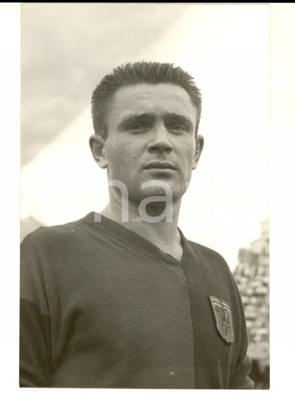 Fotografia d epoca originale 1959 CALCIO SERIE A GENOA Ritratto di Rino CARLINI Fotografia 13x18 1