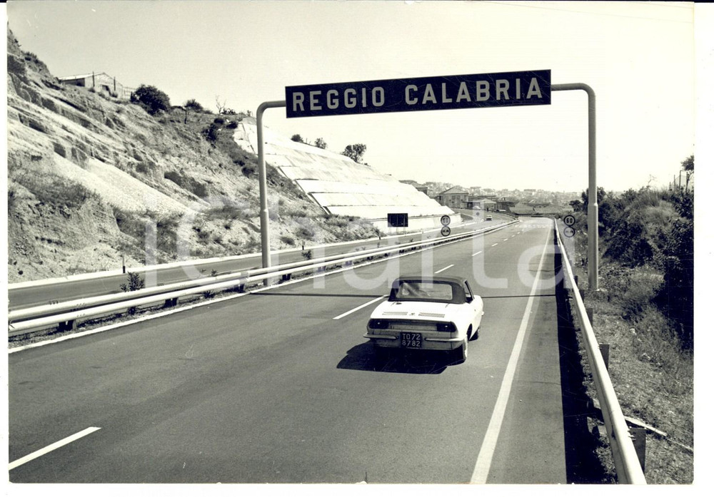 Fotografia d epoca originale 1967 REGGIO CALABRIA Apertura della nuova autostrada per PALMI Foto 18x13 1