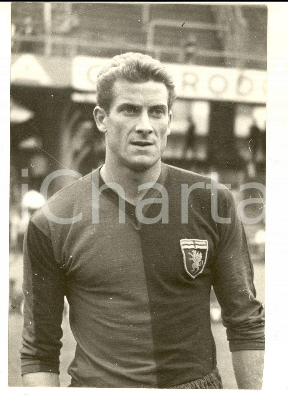 Fotografia d epoca originale 1960 CALCIO SERIE A GENOA Ritratto di Dalmazio CUTTICA Fotografia 13x18 cm 1