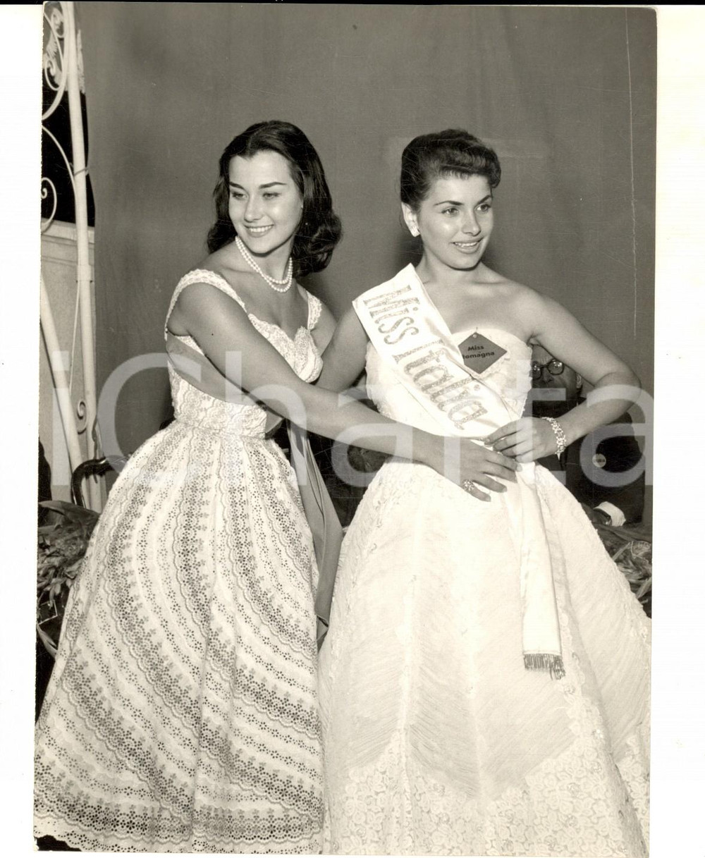 Fotografia d epoca originale 1956 MISS ITALIA Elezione di MISS ROMAGNA Nives ZEGNA Fotografia 14x18 1