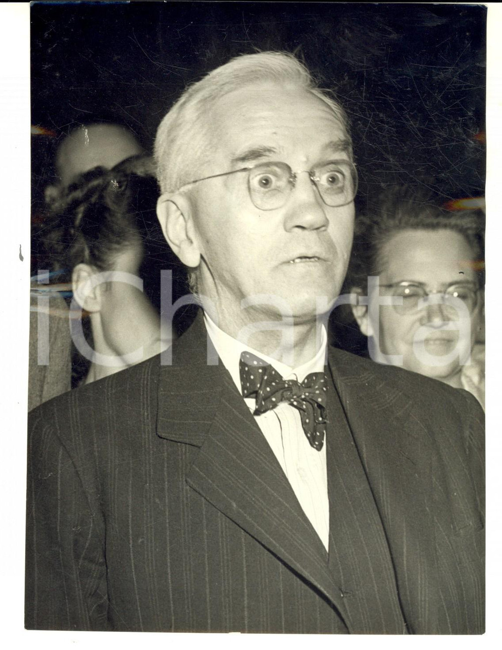 Fotografia d epoca originale 1953 LONDON Ritratto dello scienziato Alexander FLEMING Foto 14x18 cm 1
