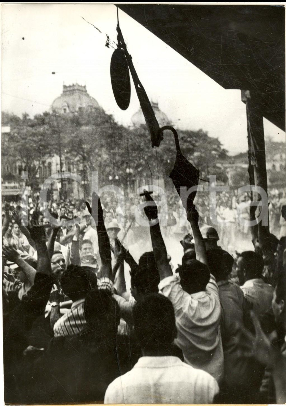 Fotografia d epoca originale 1959 NITEROI RIO DE JANEIRO Rivolta contro lo sciopero dei ferry boat  Foto 1