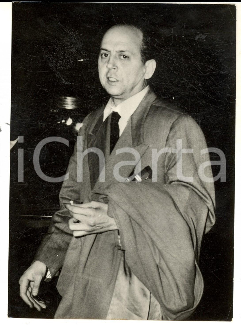 Fotografia d epoca originale 1959 ROMA CIAMPINO Arrivo del gangster Carmelo MESSINA re della malavita Foto 1