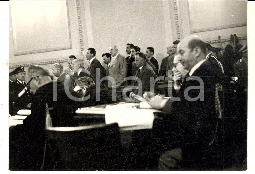 Fotografia d epoca originale 1959 TORINO Processo per spionaggio militare pro JUGOSLAVIA  Foto 18x13 1