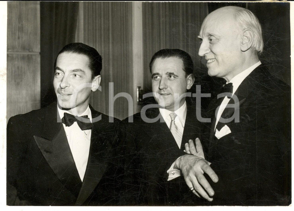 Fotografia d epoca originale 1954 MILANO TEATRO ALLA SCALA Herbert VON KARAJAN sostituto di Victor DE SABATA 1