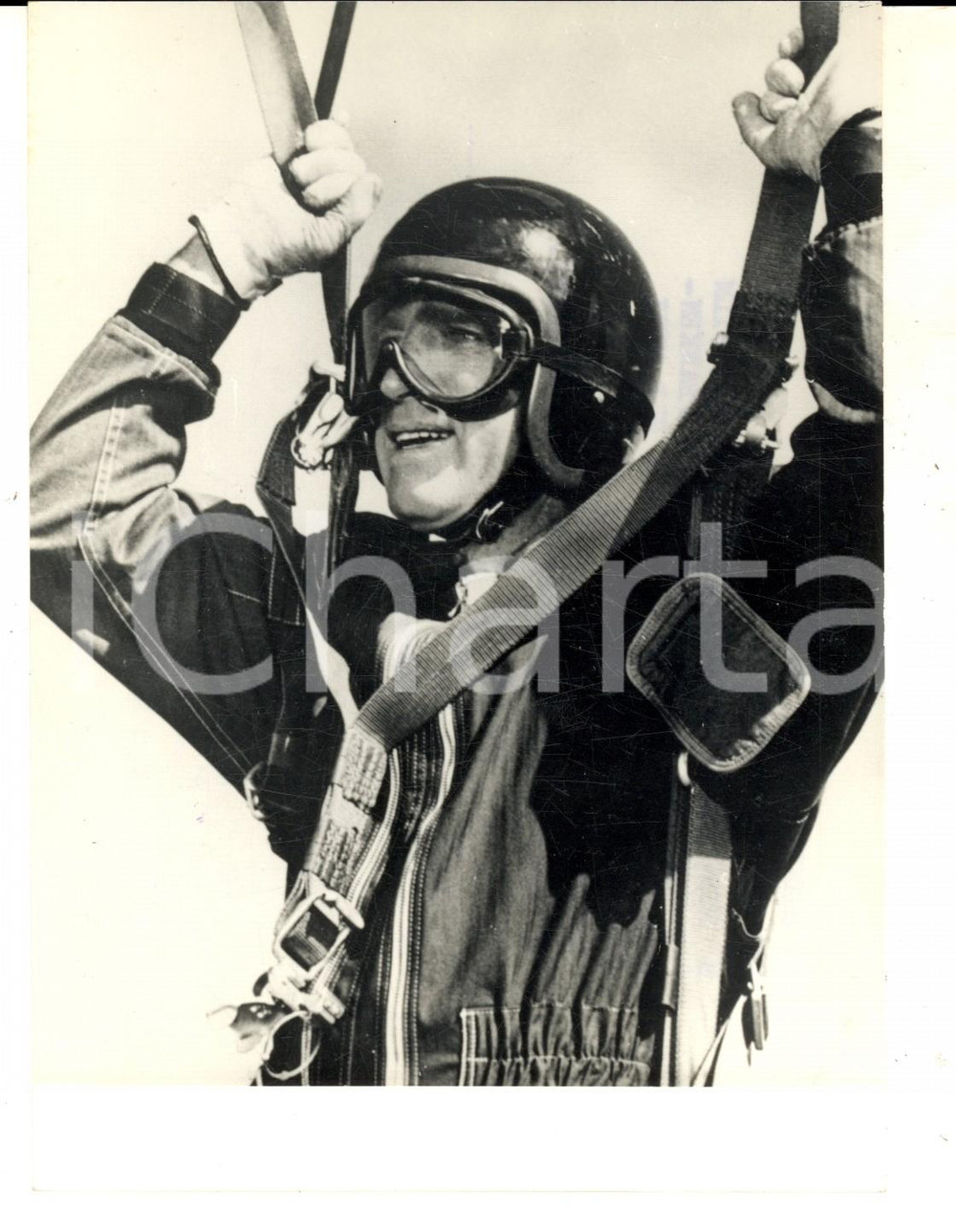 Fotografia d epoca originale 1969 CINEMA Burt LANCASTER paracadutista nel film I temerari Foto 13x18 cm 1
