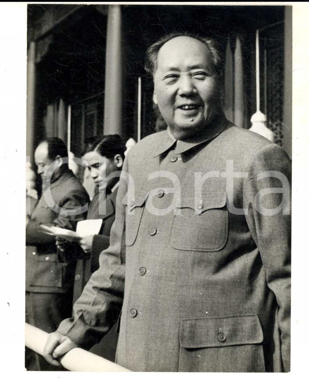 Fotografia d epoca originale 1965 PECHINO CHINA Ritratto di Mao TSE TUNG sorridente  Foto13x18 cm 1