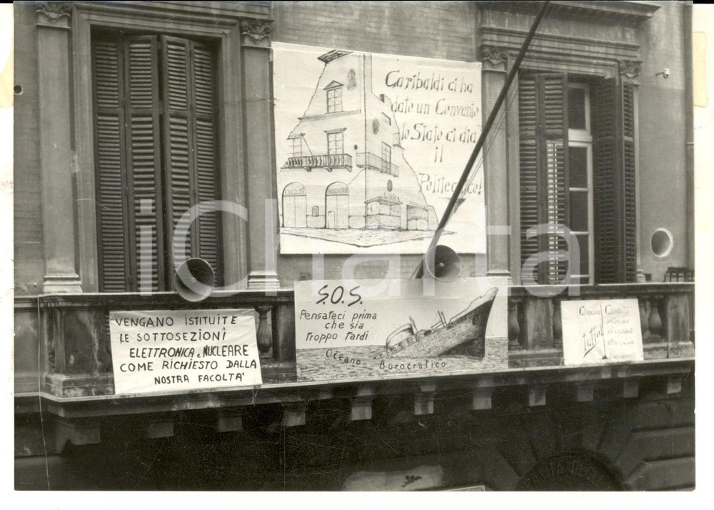 1960 PALERMO Cartelli di sciopero degli studenti universitari *Foto 18x14 cm