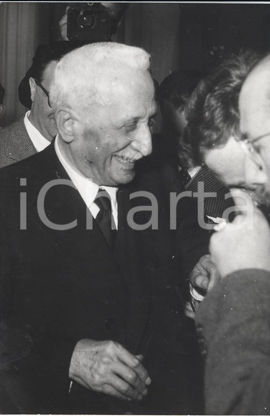 Fotografia d epoca originale 1957 ROMA  Crisi di Governo  Ritratto di Enrico De NICOLA Foto 13x18 cm 1