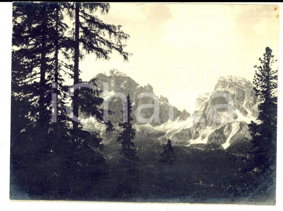 Fotografia d epoca originale 1917 DOLOMITI Veduta delle TOFANE  Fotografia artistica 12x9 cm 1