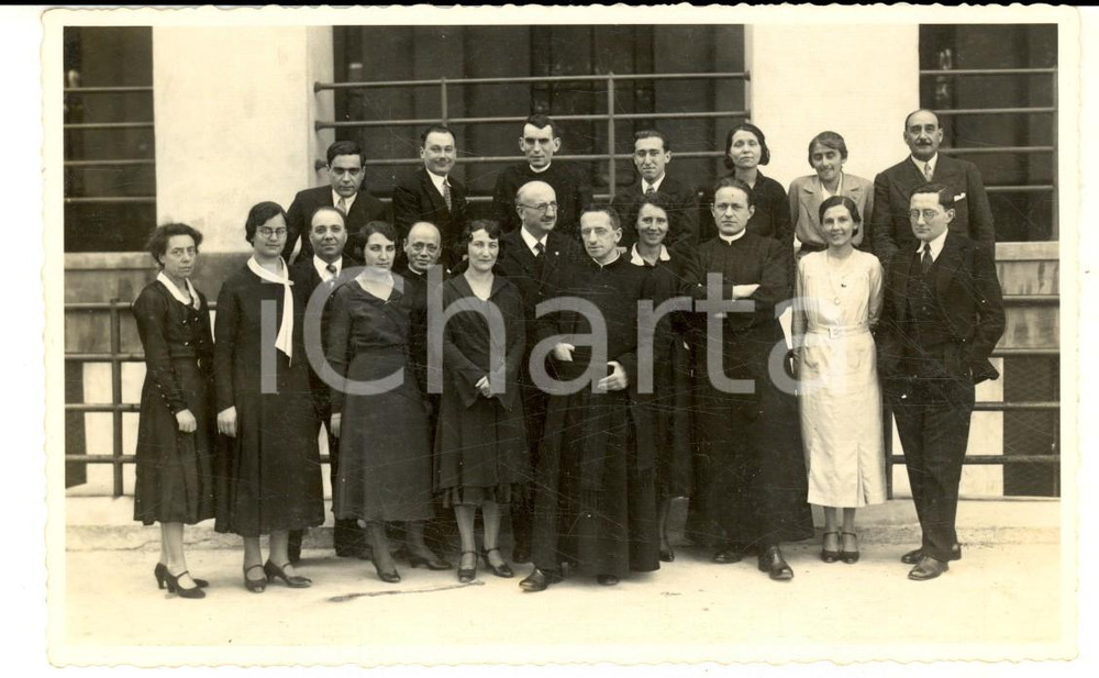 Fotografia d epoca originale 1932 MILANO Istituto ZACCARIA Ritratto del personale docente  Foto cartolina 1