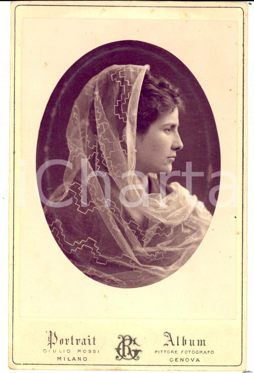 Fotografia d epoca originale 1870 ca MILANO Cantante Tina PEDEMONTI in abito di scena  Foto RARA 1