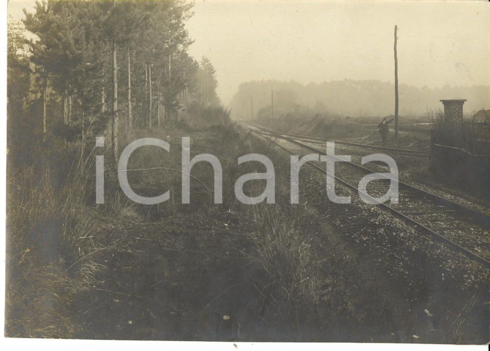 Fotografia d epoca originale 1920 ca CERIANO LAGHETTO Stazione presso sede della Ditta TRANQUILLO ROSSI Foto 1