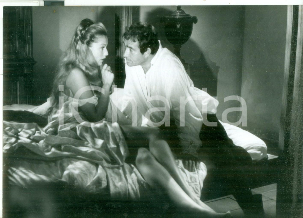 Fotografia d epoca originale 1966 ROMA Ugo TOGNAZZI e Magda KONOPKA sul set del film LE PIACEVOLI NOTTI 1