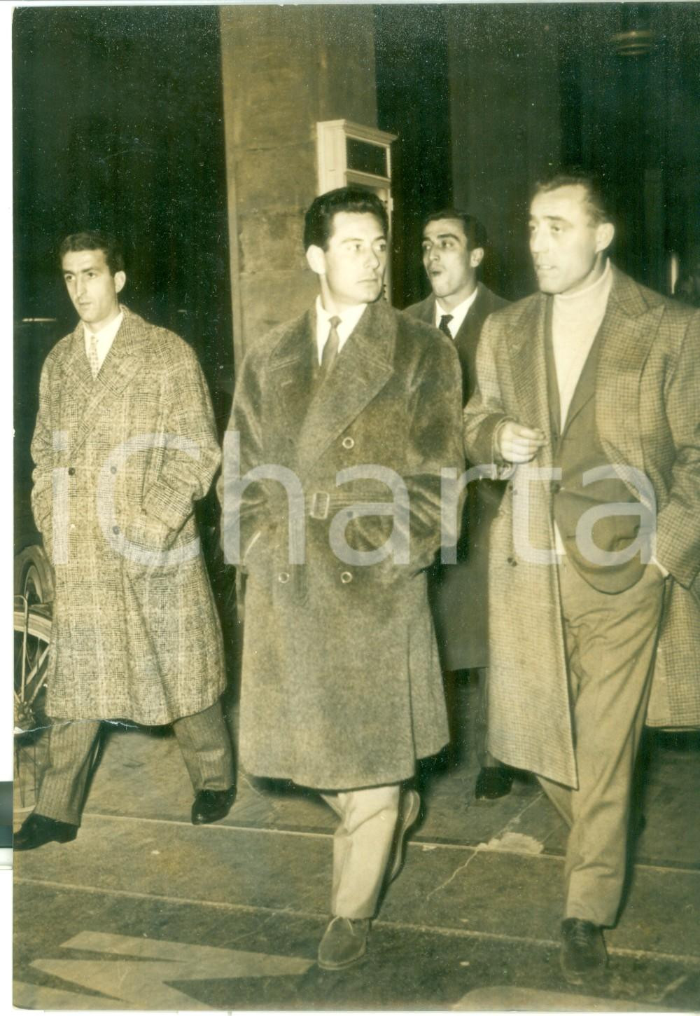 Fotografia d epoca originale 1956 BOLOGNA Convocazione AZZURRI Armando SEGATO Ottavio BUGATTI Maurilio PRINI 1