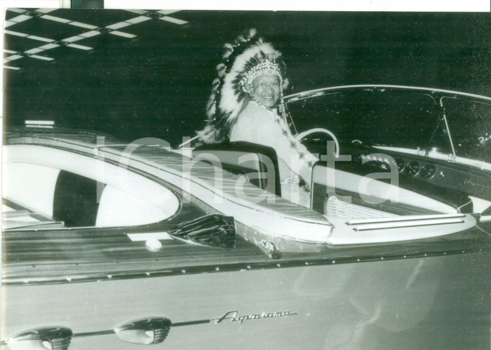 Fotografia d epoca originale 1966 DETROIT Sioux TATANKA IYOTAKE HOKSILA figlio di Toro Seduto compra AQUARAMA 1