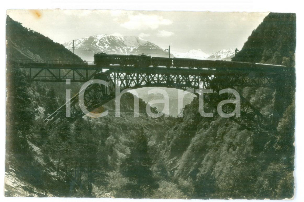 Cartolina originale da collezione 1939 RARON Ponte BietschtalbrÃ¼cke sulla ferrovia LÃ¶tschbergbahn Cartolina 1