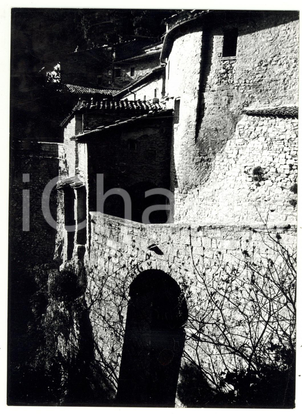 Fotografia d epoca originale 1977 ASSISI Veduta dell Eremo delle Carceri Fotografia VINTAGE 13x18 cm 1