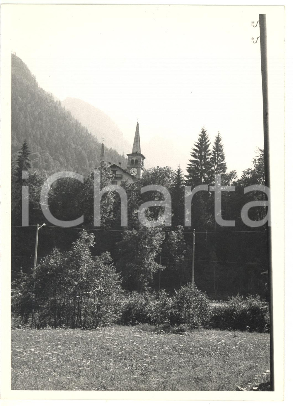 Fotografia d epoca originale 1972 RIVA VALDOBBIA VC Scorcio della Chiesa di San Michele Foto VINTAGE 13x18 1