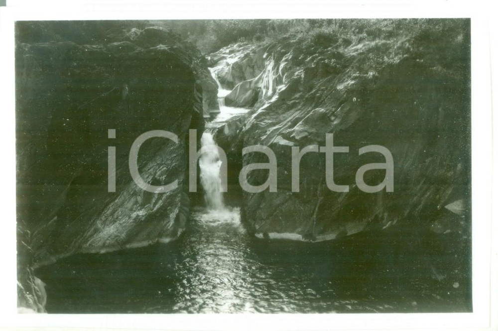 Fotografia d epoca originale 1931 VOLTAGGIO AL Veduta della cascate di LEMME  Fotografia artistica 14x9 cm 1