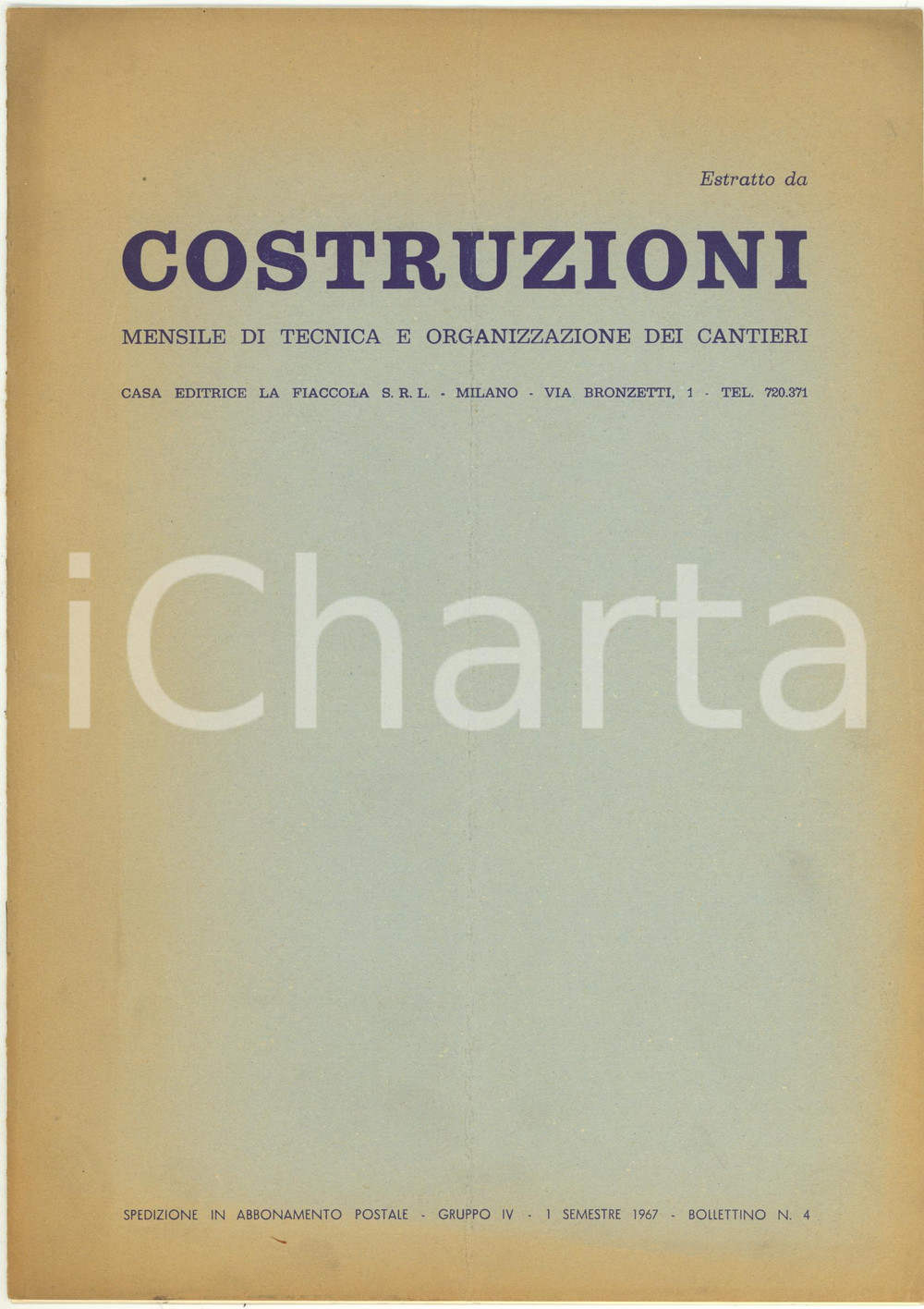 Libro, pubblicazione d epoca 1967 MILANO  COSTRUZIONI Eseguire riparazioni in calcestruzzo  4 pp. 1