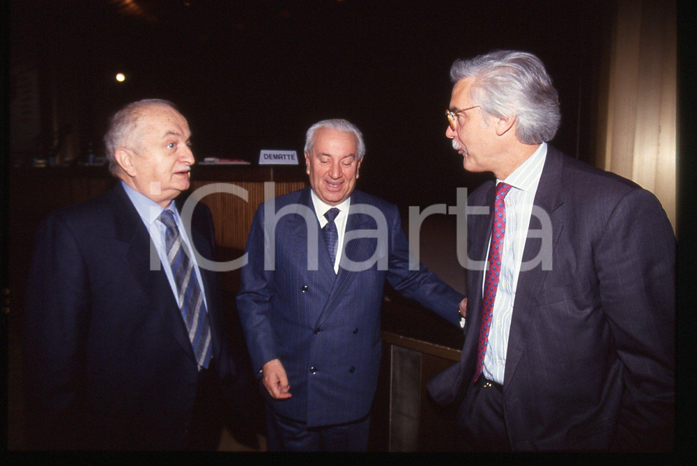 35mm vintage slide* 1995 ca MILANO - BOCCONI Sergio VACCÀ Claudio DEMATTÉ