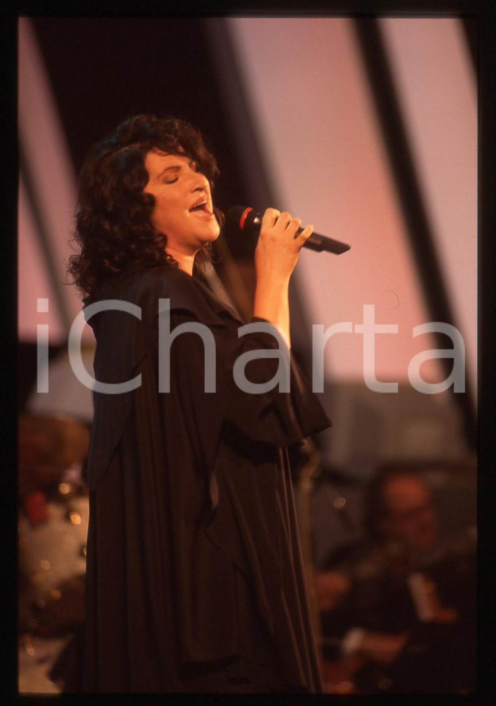 35mm vintage slide* 1994 SANREMO GIOVANI Silvia QUERCI Ritratto della cantante 1