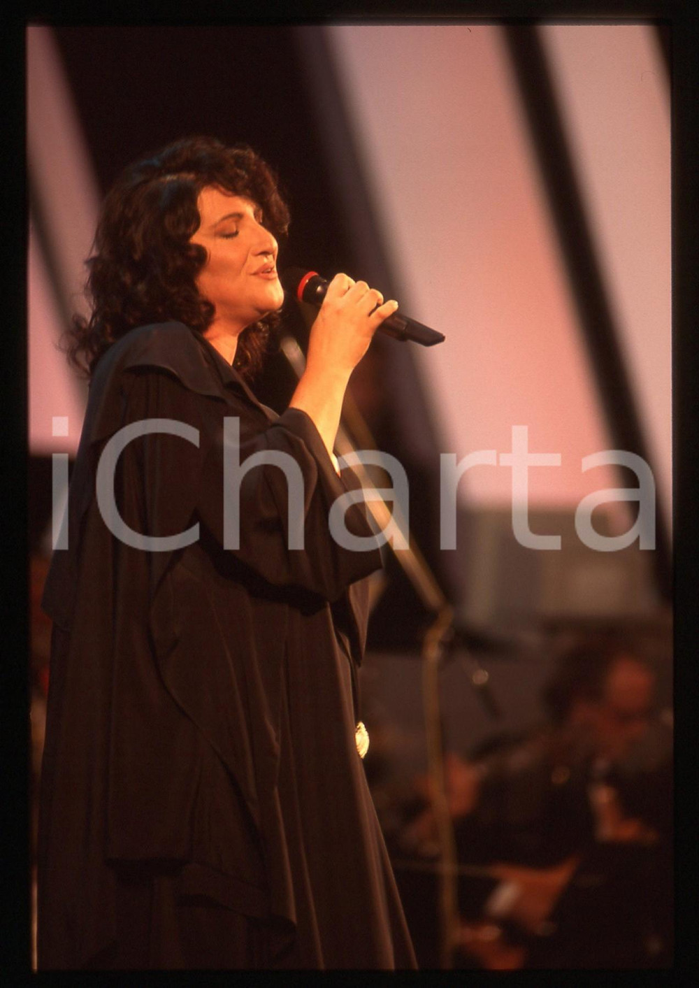 35mm vintage slide* 1994 SANREMO GIOVANI Silvia QUERCI Ritratto della cantante 3