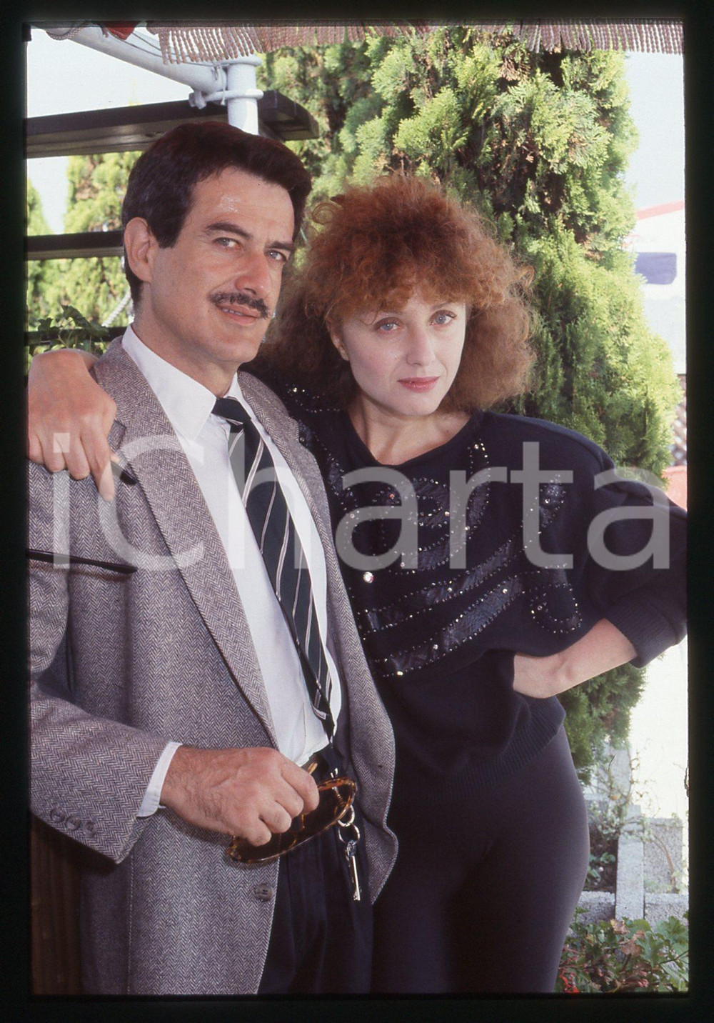 35mm vintage slide* 1985 ca ITALIA Giuseppe PAMBIERI Lia TANZI Ritratto (5)
