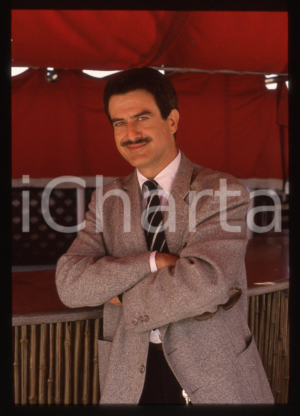 35mm vintage slide* 1985 ca ITALIA TEATRO Giuseppe PAMBIERI Ritratto attore (1)