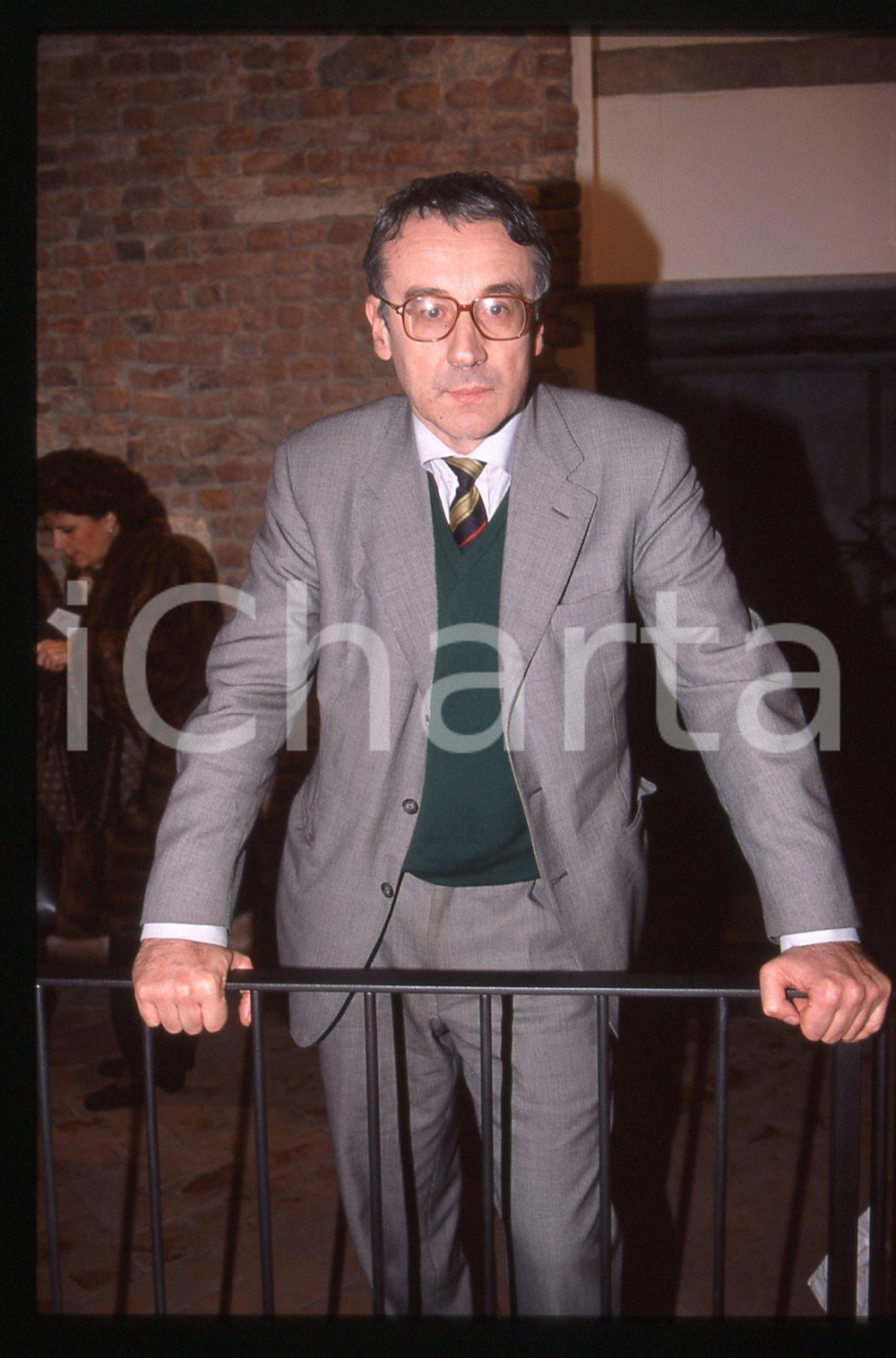 35mm vintage slide* 1995 ca MILANO Giulio GIORELLO Ritratto del filosofo (3)