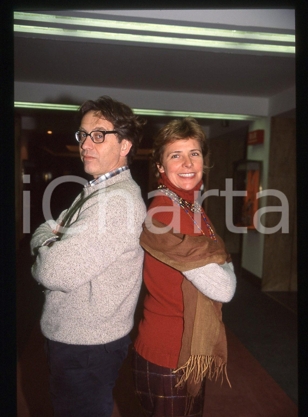 35mm vintage slide* 2000 ca ITALIA Massimo WERTMULLER Pamela VILLORESI TEATRO 1