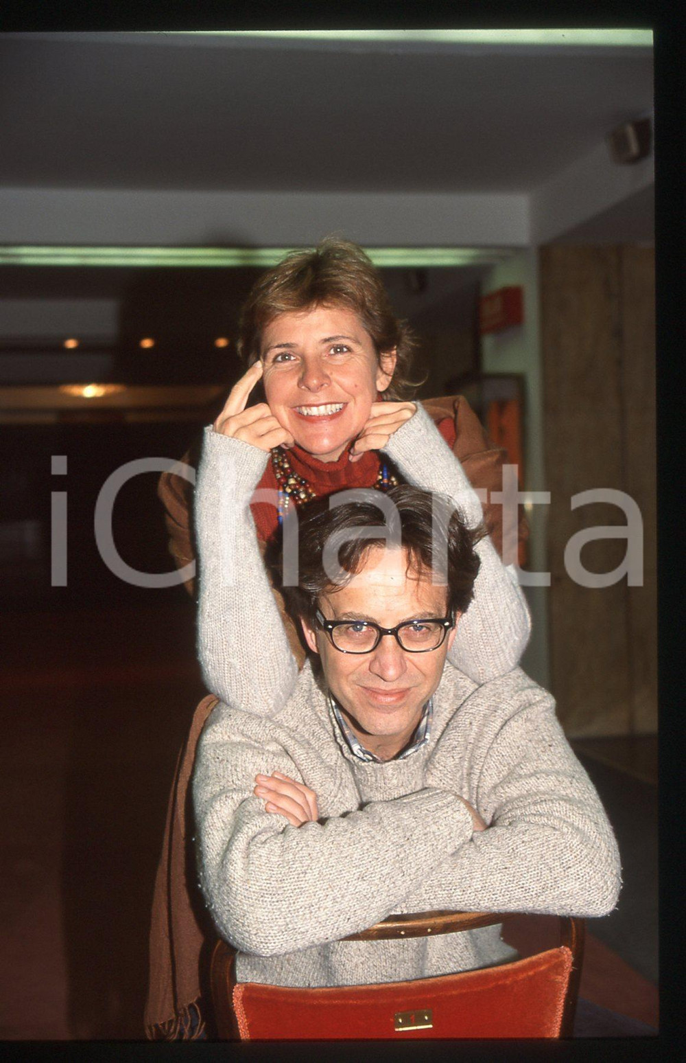 35mm vintage slide* 2000 ca ITALIA Massimo WERTMULLER Pamela VILLORESI TEATRO 7