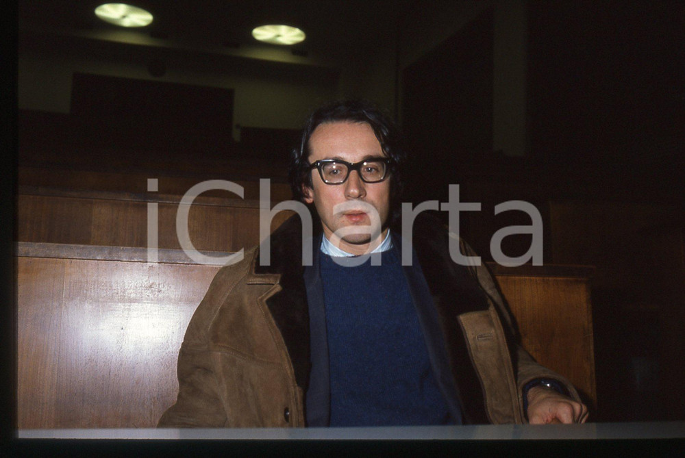 35mm vintage slide* 1985 ca MILANO Giulio GIORELLO Ritratto del filosofo (2)