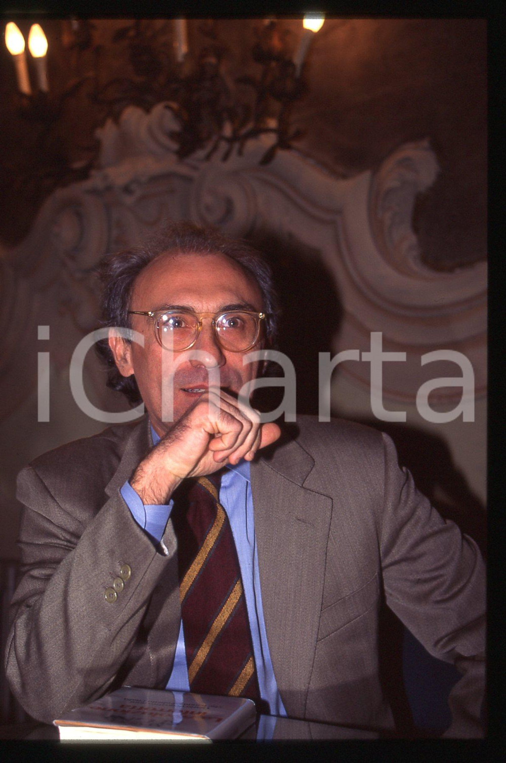 35mm vintage slide* 1995 ca ITALIA Giovanni VALENTINI Ritratto del giornalista 3