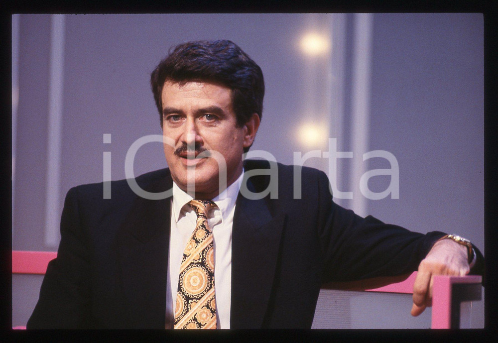 35mm vintage slide* 1990 ca CANALE 5 TRA MOGLIE E MARITO VIP Giuseppe PAMBIERI 3