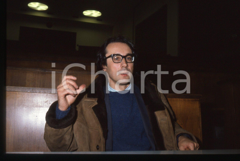 35mm vintage slide* 1985 ca MILANO Giulio GIORELLO Ritratto del filosofo (3)