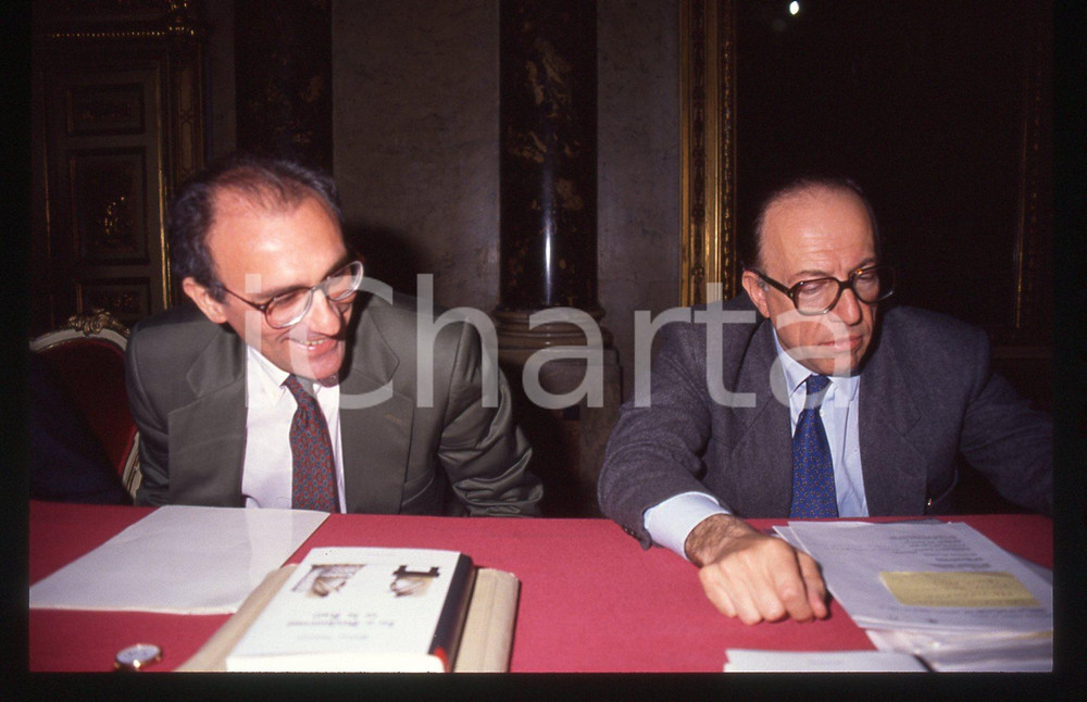35mm vintage slide* 1990 MILANO (?) Giovanni VALENTINI Fedele CONFALONIERI (6)