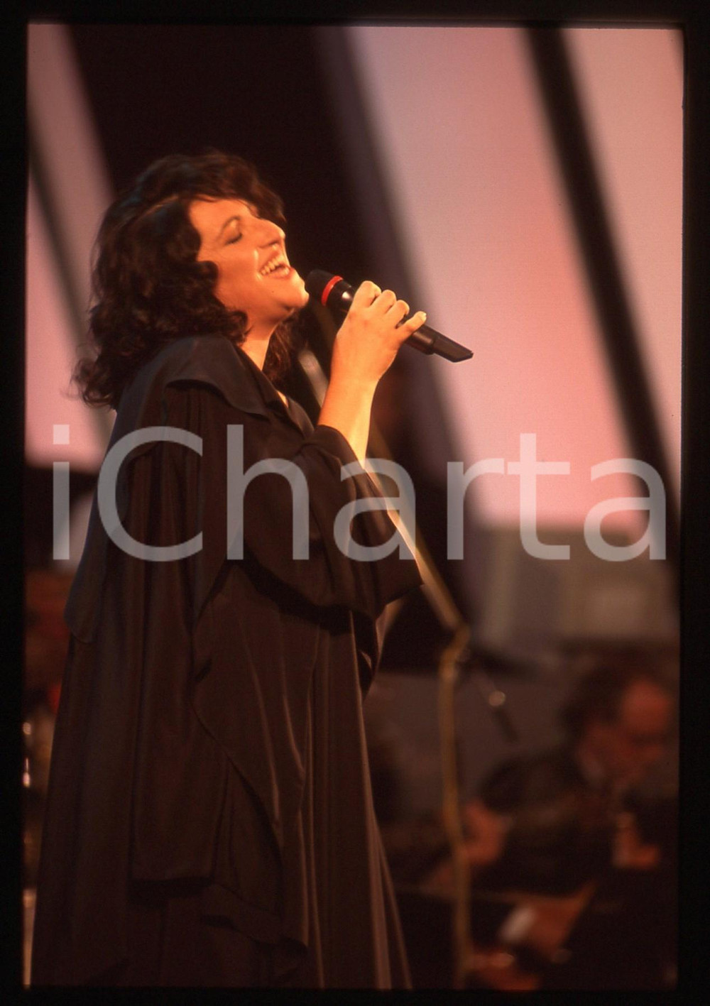 35mm vintage slide* 1994 SANREMO GIOVANI Silvia QUERCI Ritratto della cantante 4