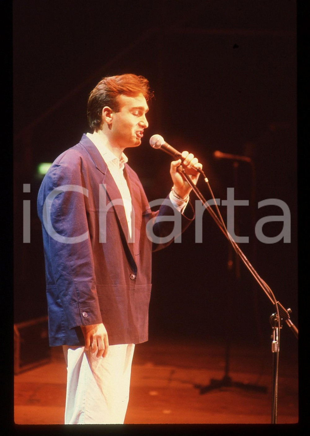 35mm vintage slide* 1990 ca ITALIA Antonio DECIMO Ritratto del cantante (1)