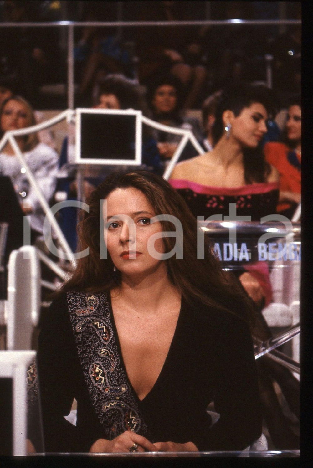 35mm vintage slide* 1990 ca RAI DUE - LA RETE Laura LATTUADA Ritratto (1)