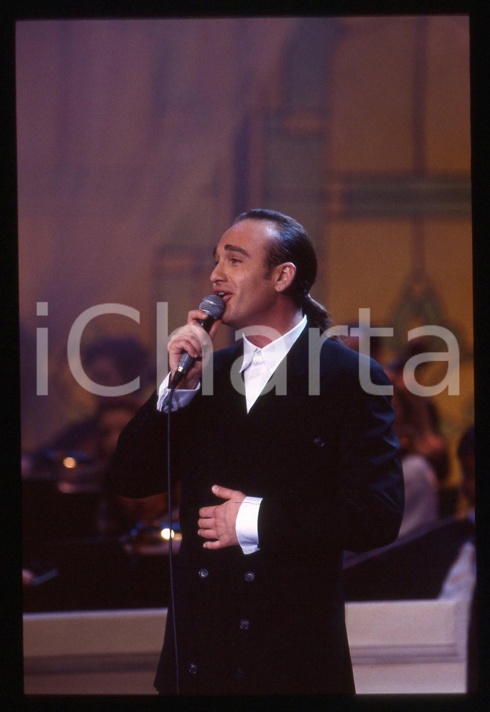 35mm vintage slide* 1993 CANALE 5 - FESTIVAL ITALIANO Antonio DECIMO Ritratto 2