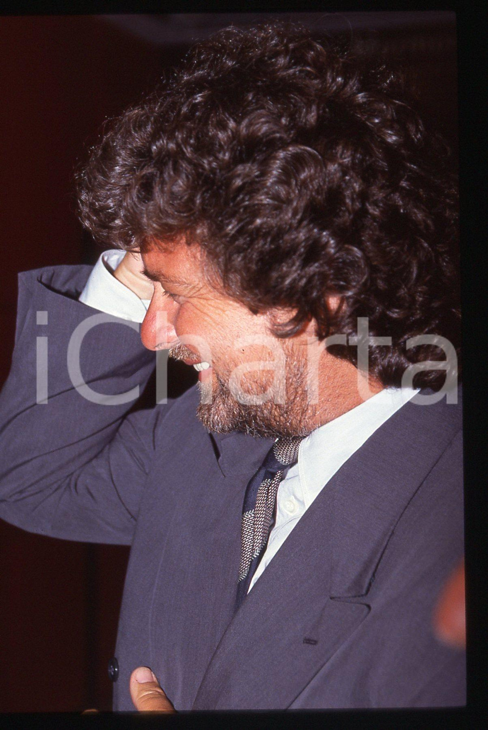 35mm vintage slide* 1992 COSTUME Beppe GRILLO ritratto del comico SATIRA (1)