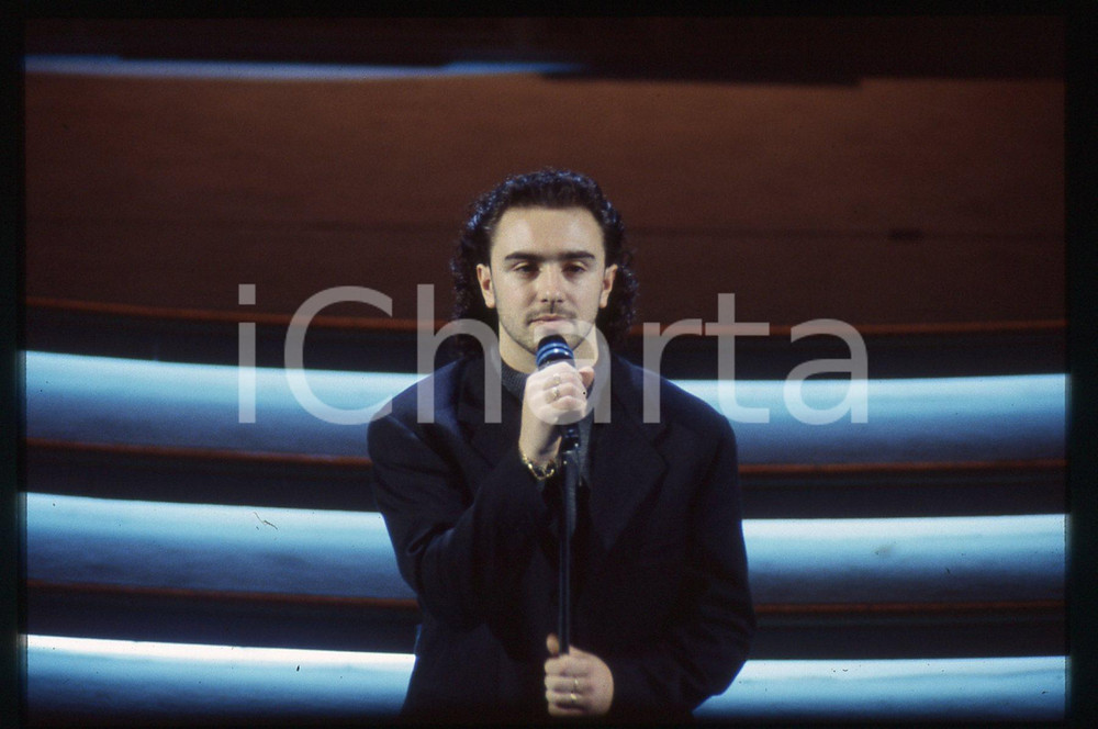35mm vintage slide* 1995 ca ITALIA MUSICA Antonio DECIMO Ritratto del cantante