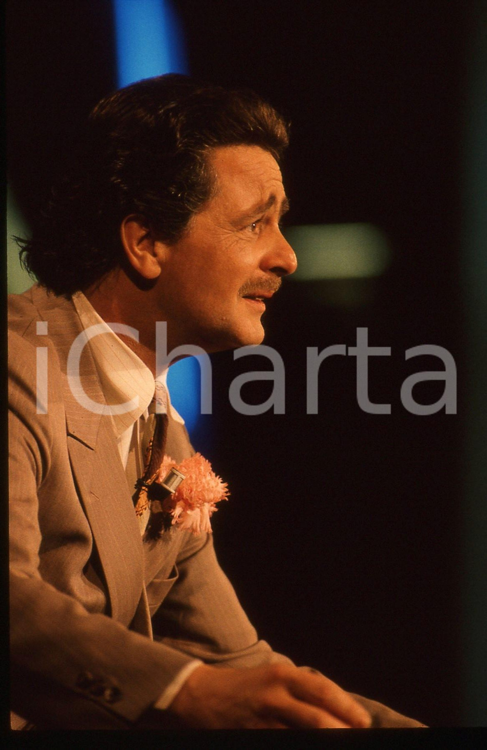 35mm vintage slide* 1988 FESTIVAL DI SANREMO Beppe GRILLO in scena RAI UNO (37)