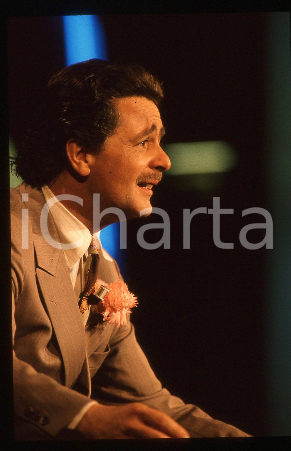 35mm vintage slide* 1988 FESTIVAL DI SANREMO Beppe GRILLO in scena RAI UNO (27)