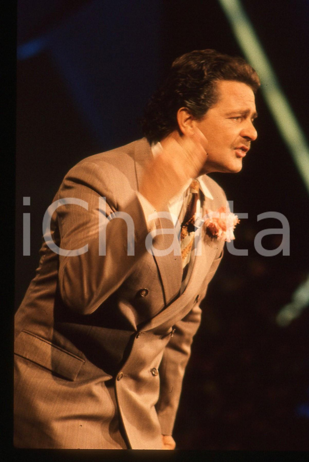 35mm vintage slide* 1988 FESTIVAL DI SANREMO Beppe GRILLO in scena RAI UNO (33)