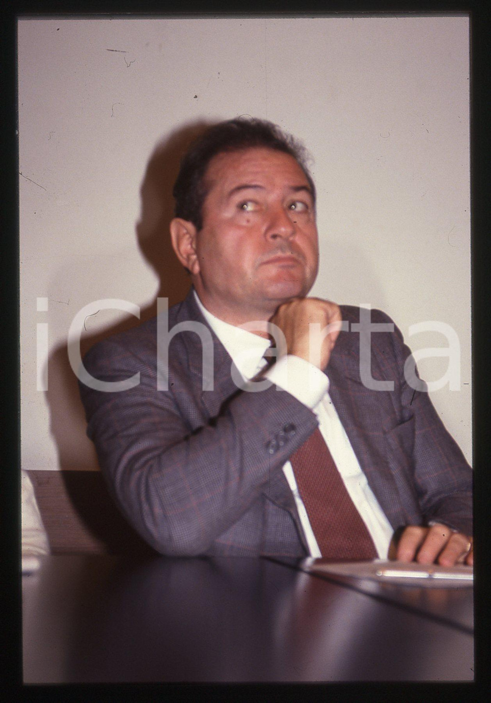 35mm vintage slide* 1985 ca POLITICA - Adalberto MINUCCI ritratto PCI (16)