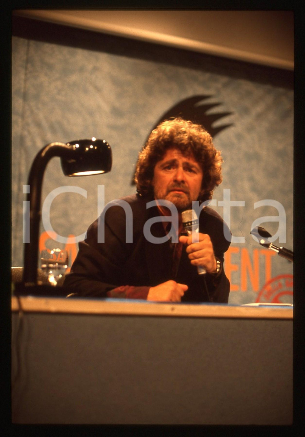 35mm vintage slide* 1991 SAINT-VINCENT Beppe GRILLO Festival della Satira (18)